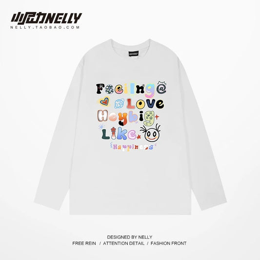 American cartoon cat print round neck short sleeve men and women summer 2025 couple pure cotton t-shirt half sleeve bottoming shirt trend
