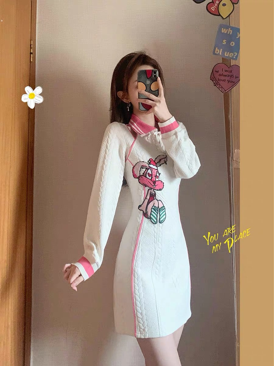 MUEL original◆French sweatshirt dress early spring women's 2023 new design niche temperament casual skirt T3494