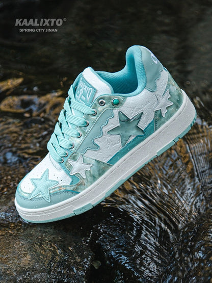 [Thick sole to increase height] Kaalixto national fashion brand authentic 2024 new star shoes spring and summer low-top sneakers