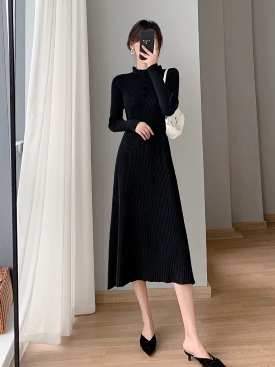 French elegant knitted dress for women autumn and winter 2023 new slim Lee Nhi Boutique French elegant knitted dress for women autumn and winter 2023 new slim Lee Nhi Boutique