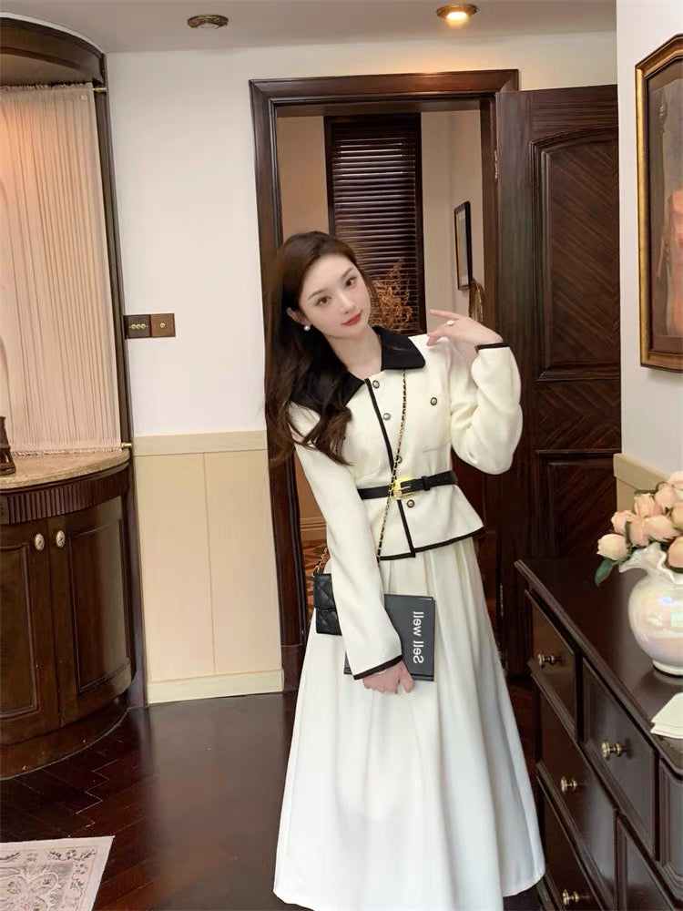 White French retro style suit dress suit cold style high-end small fragrance women's early autumn wear 2023