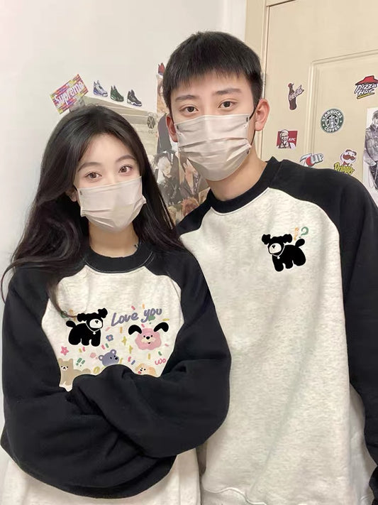 Couple wear early spring and autumn 2023 new trendy Internet celebrity sweatshirt high-end clothes winter outer suit oversize (N0219)
