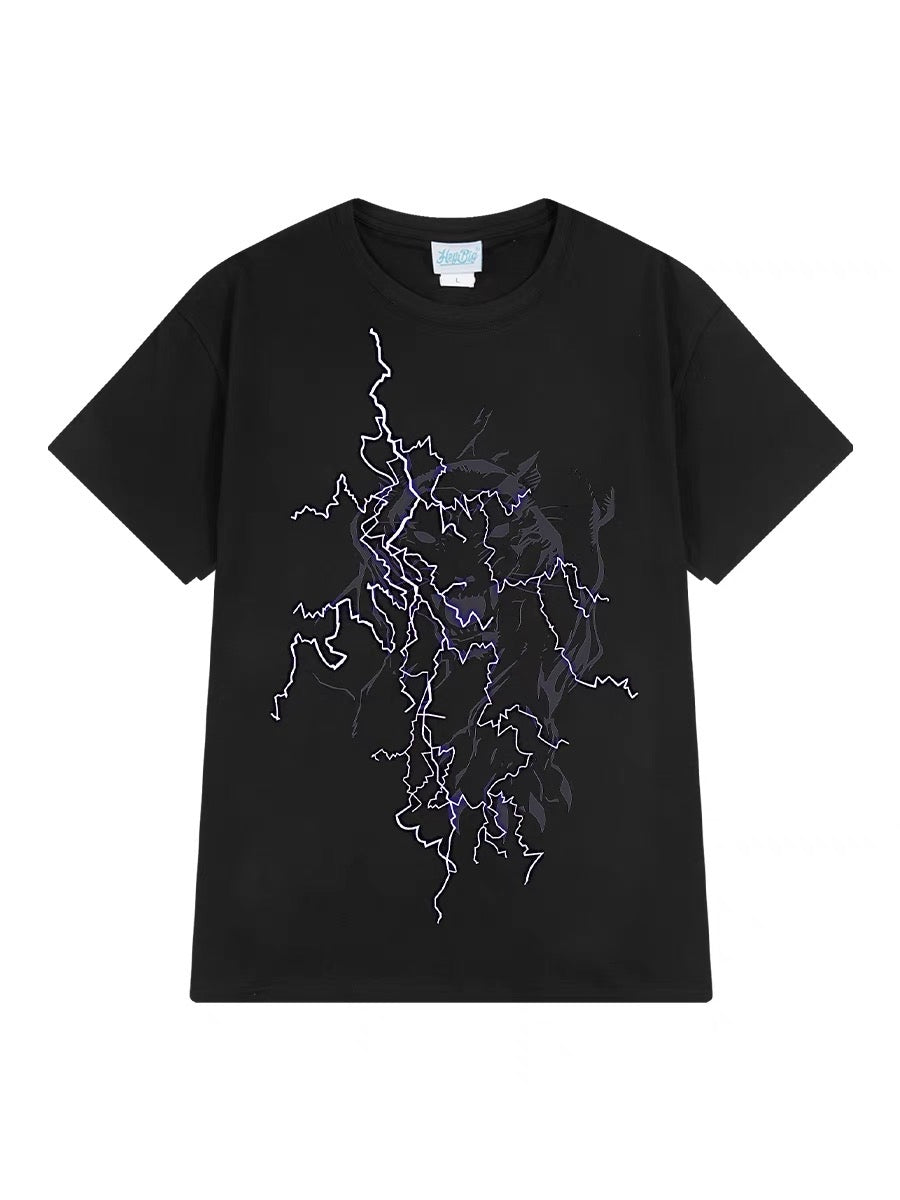 European and American trendy brand heavyweight T-shirt men's pure cotton college students mid-sleeved short-sleeved men's trendy handsome 7-point half-sleeved shirt bf