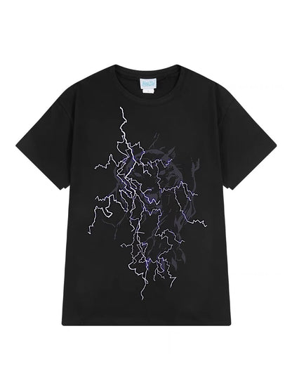 European and American trendy brand heavyweight T-shirt men's pure cotton college students mid-sleeved short-sleeved men's trendy handsome 7-point half-sleeved shirt bf