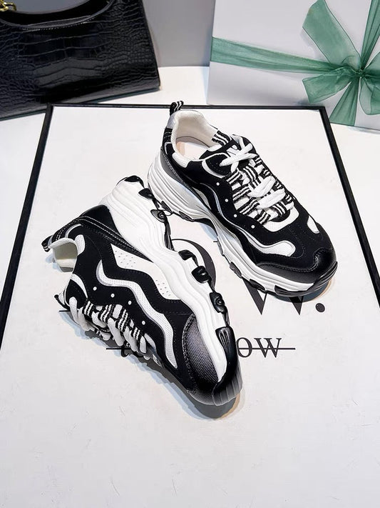 Little people grow taller~!  Dad's shoes for women 2023 new thick-soled all-match leisure and casual shoes ins all-match sports and sports shoes (S0133)