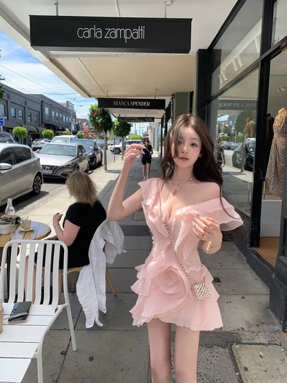 Your Llan [French Rose] Ethereal Ruffled Dress – Spring New Arrival with an Atmospheric, Dreamy Vibe