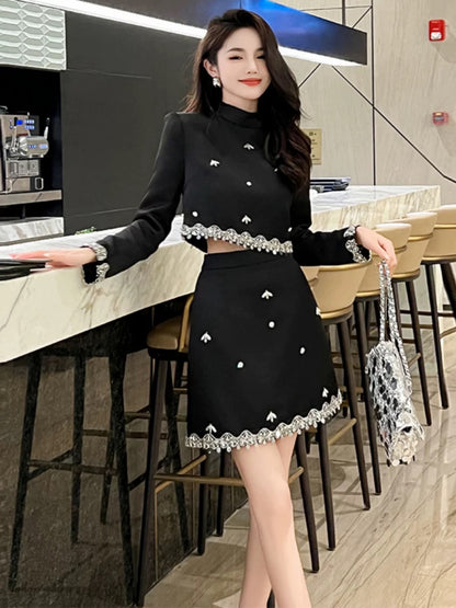 Buyer store gray unique high-end short knitted jacket for women autumn and winter temperament small fragrance versatile cardigan sweater