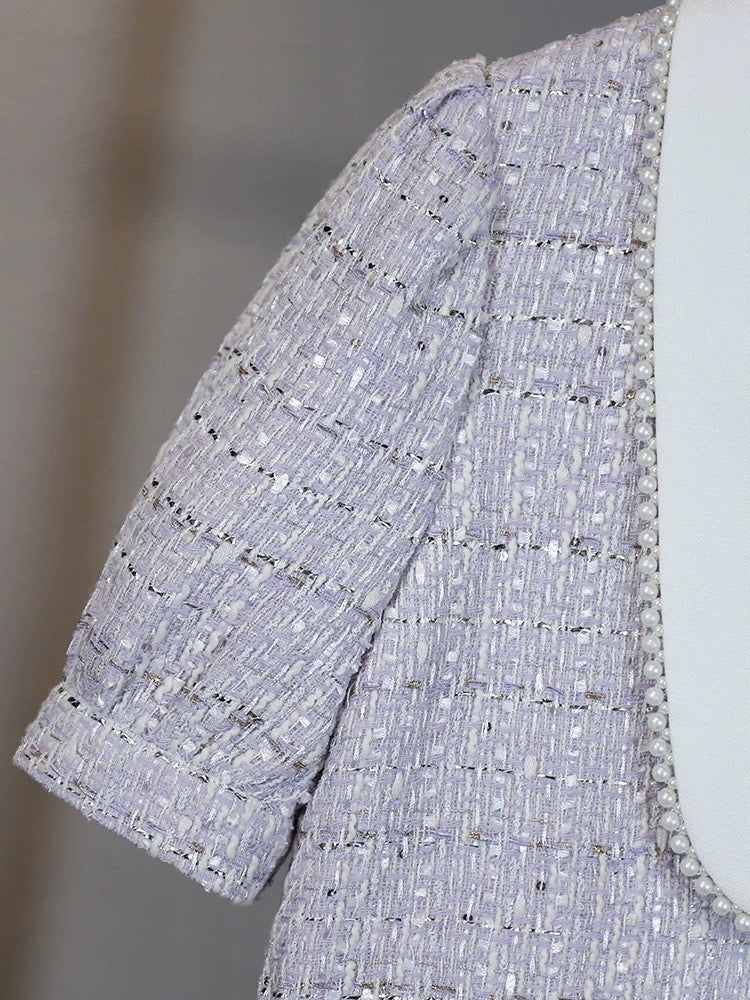 Miss DG suit female summer 2023 new self-cultivation and thin A-line skirt temperament reducing age small fragrant wind suit skirt