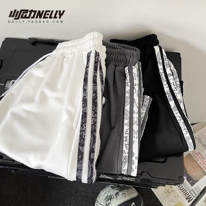 Summer cashew flower sports shorts men's trendy loose ins versatile couple thin outer wear casual mid-length pants