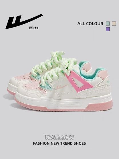 Pull back women's shoes white shoes 2023 spring new all-match thick-soled niche original national tide fashion bread shoes sneakers