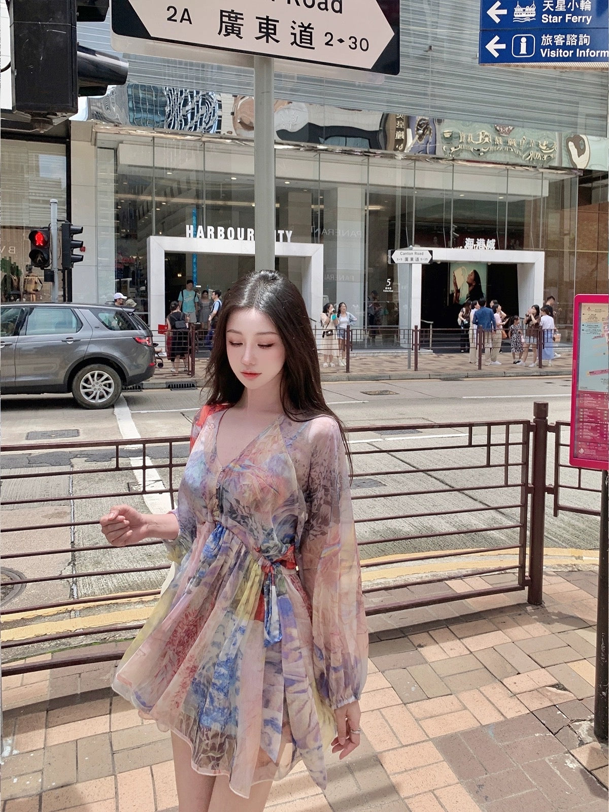 Hotdog hot dog is very spicy [Original Blue Danube Love] Lace-Up Dress with Sling Skirt