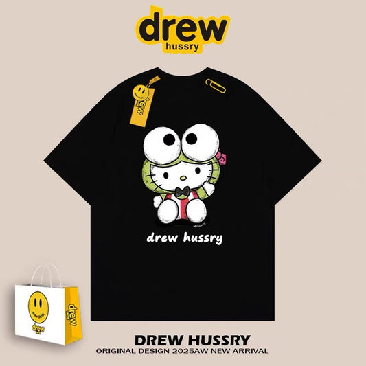drew American trendy brand Crayon Shin-chan short-sleeved T-shirt men and women ins loose summer heavy cotton casual couple outfit