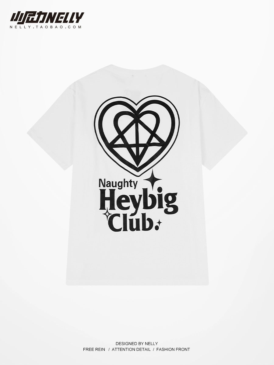 Fashion brand letter love short-sleeved T-shirt for men and women summer high street new half-sleeved top design couple T-shirt
