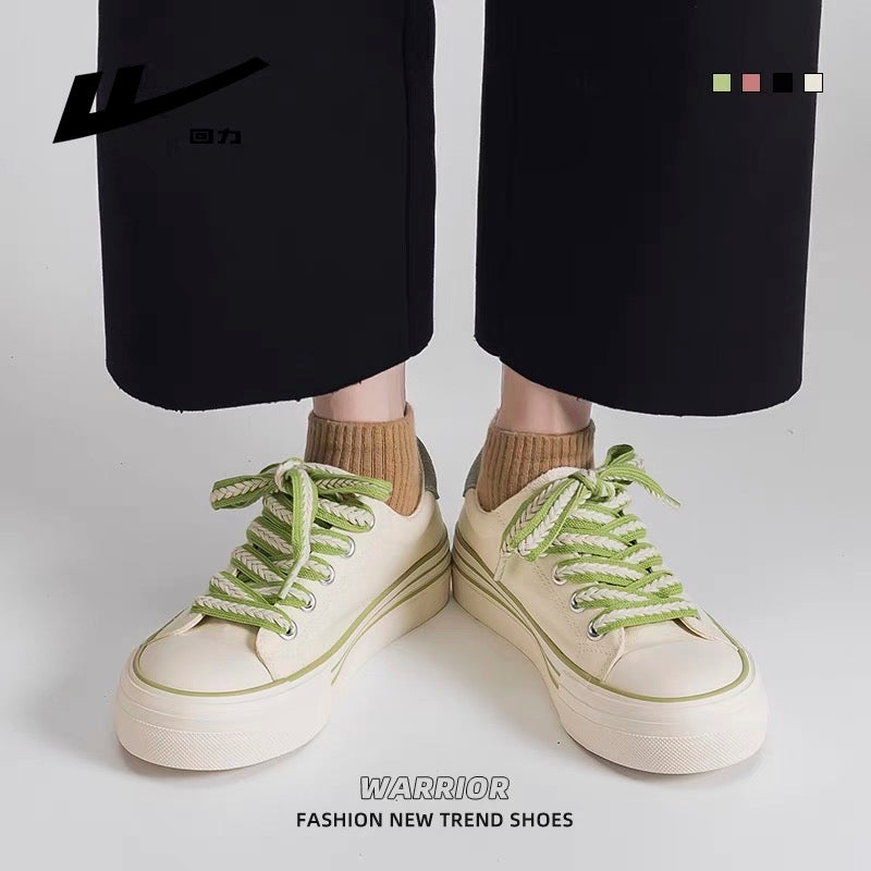 Pull back canvas shoes women's 2023 spring and summer new all-match breathable sneakers women's casual niche students flat bottom white shoes