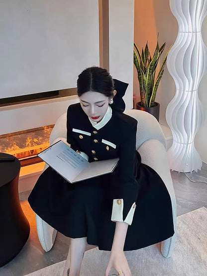 French tea style Hepburn style suit suit dress high-end small fragrance women's spring clothing 2023 new style