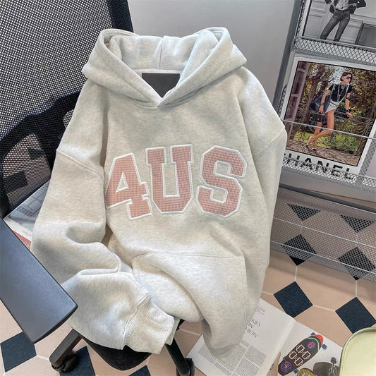 Milk fufu blue striped angel puppy sweater coat women's autumn and winter gentle Japanese style thick hooded knitted cardigan