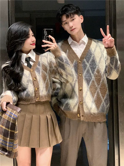 Couple wear autumn and winter 2023 new ins super hot sweater for men and women Korean version loose French sweater jacket trendy brand