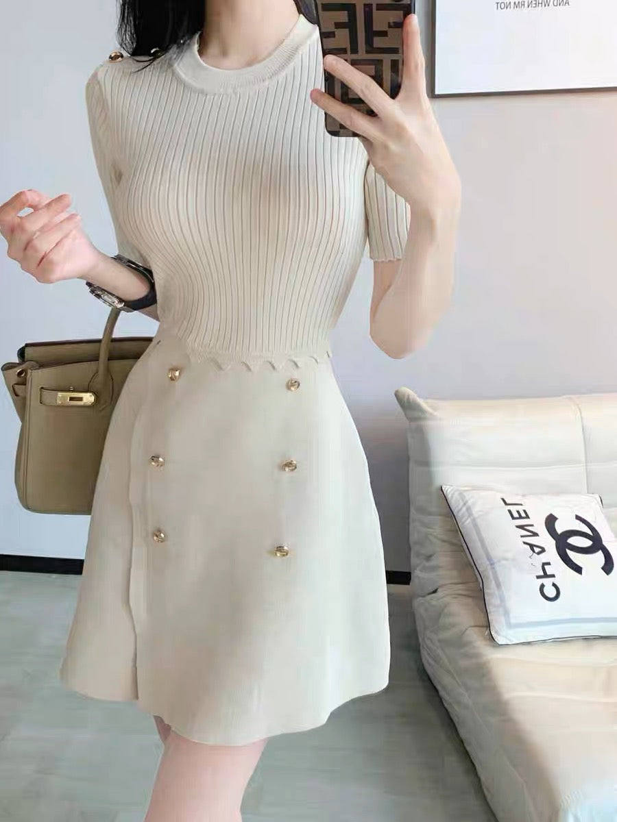 Xiaoxiangfeng dress women's 2023 summer new style high-end waist slimming fashionable versatile a-line skirt (B2712)