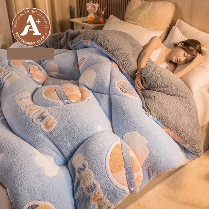 Coral fleece blanket lamb fleece quilt thickened winter single student dormitory milk flannel blanket bed
