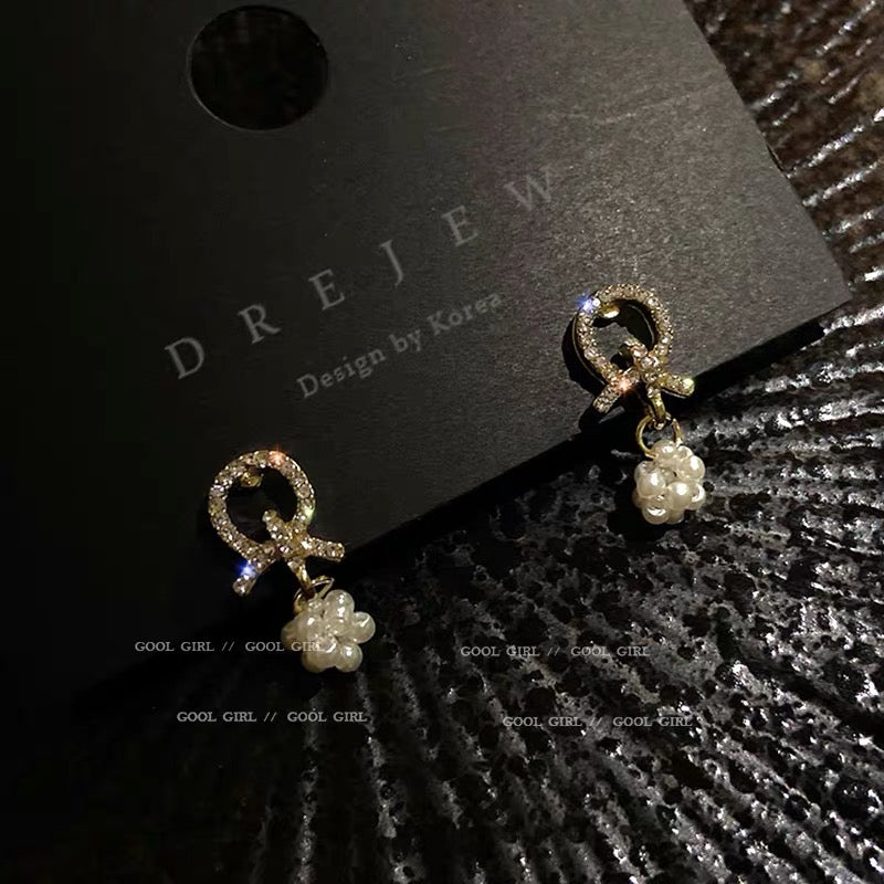 Pearl earrings, temperament and high-end, Korean internet celebrity earrings 2023 new trendy, fashionable, simple, compact earrings for women