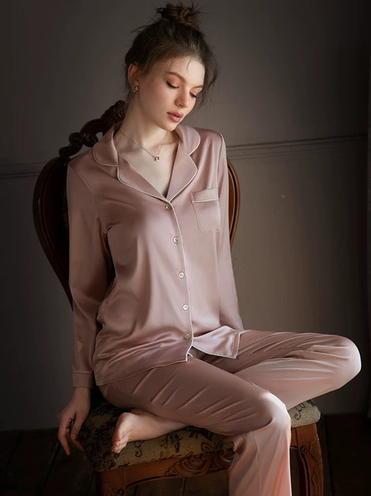 Forced to sell pajamas, silk pajamas, women's long-sleeved trousers two-piece suit, mulberry silk autumn and winter new home clothes