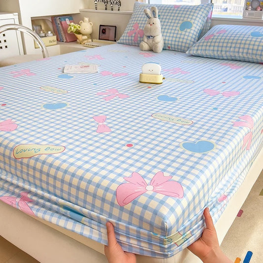 A-grade mother and baby grade pure cotton fitted sheet, single piece, pure cotton mattress protector, bed cover, dust cover, bed cover, 1.5 three-piece set