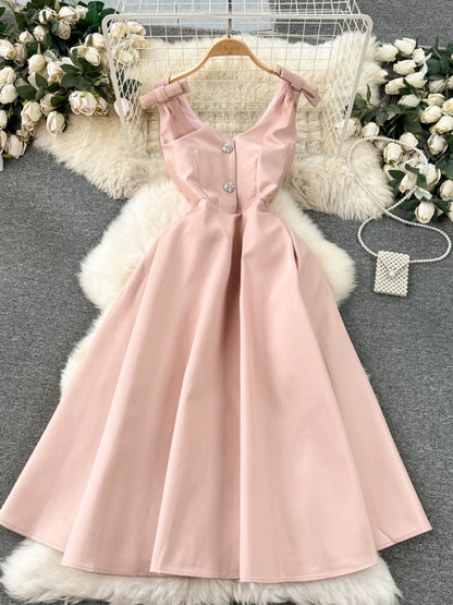 Light luxury lady banquet high-end palace style dress temperament V-neck waist slimming high-end exquisite dress