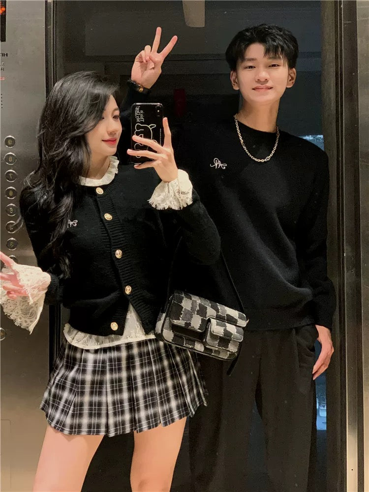 Couple wear autumn and winter 2023 new ins super hot sweater for men and women Korean version loose French sweater jacket trendy brand