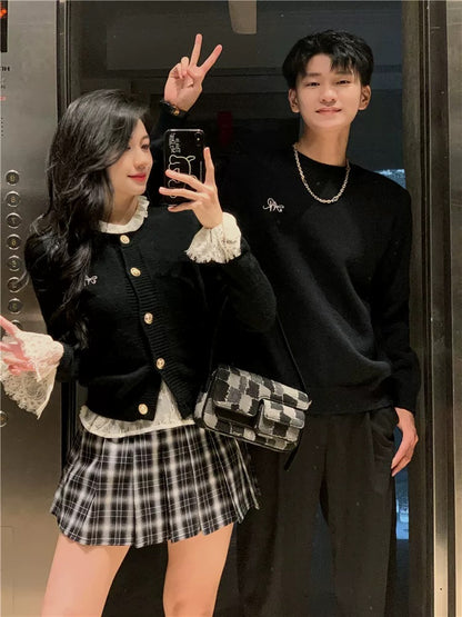 Couple wear autumn and winter 2023 new ins super hot sweater for men and women Korean version loose French sweater jacket trendy brand