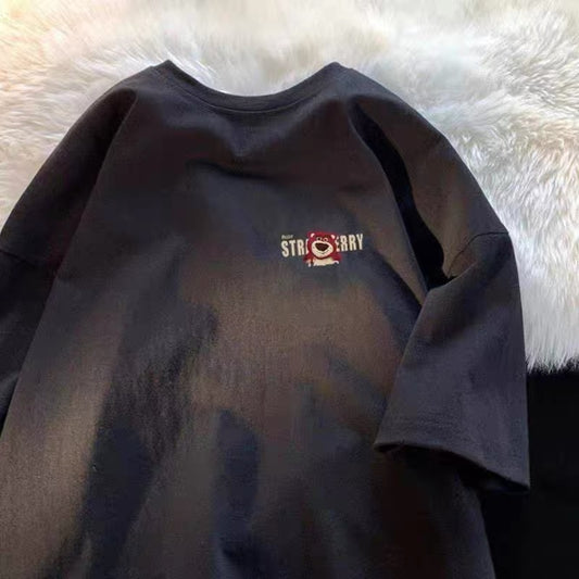 Foreign trade cut label tail order ~ counter withdrawal American trend summer short-sleeved T-shirt men and women pure cotton loose versatile