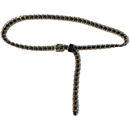 Retro all-match waist chain female 2023 new trendy Korean version accessories metal thin chain woven belt with skirt suit g