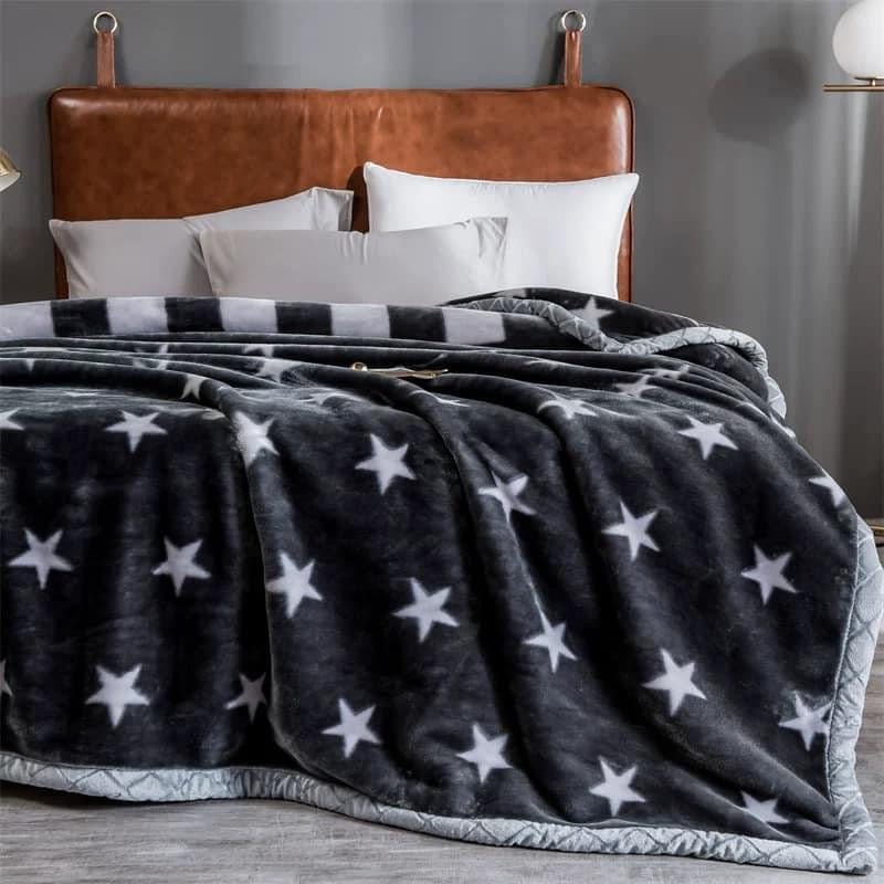 Winter Raschel blanket extra thick plus velvet bed cover blanket quilt wedding coral flannel nap blanket single