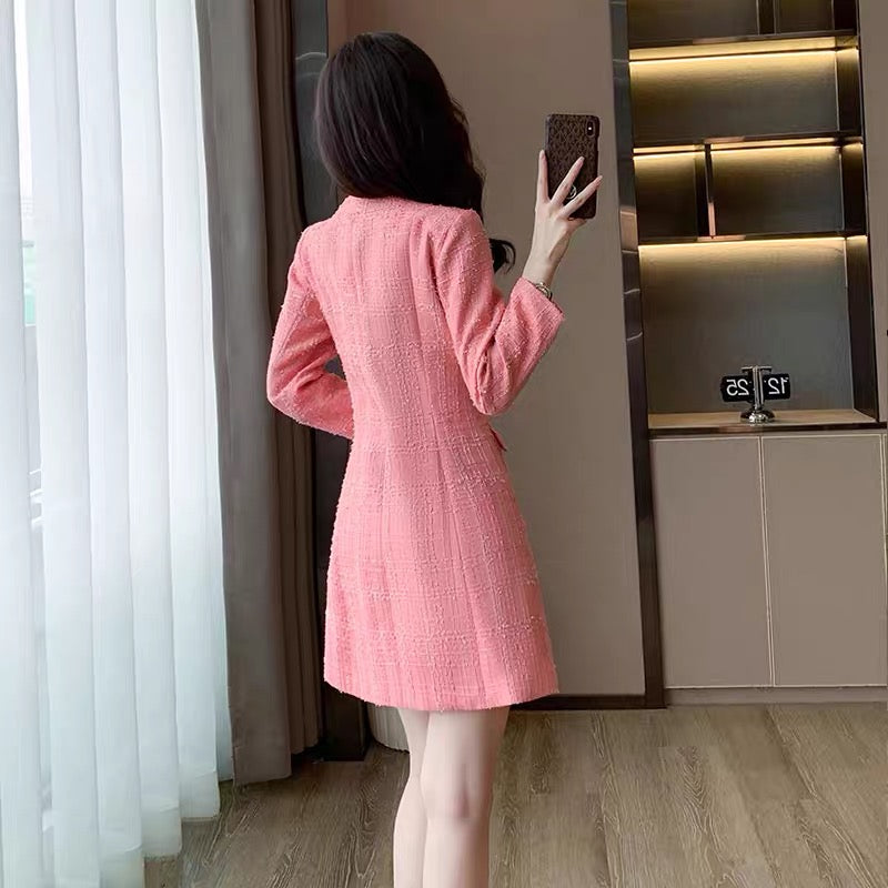 Autumn 2023 new women's clothing, small fragrance style, high-end wear, small French dress, women's autumn long-sleeved skirt