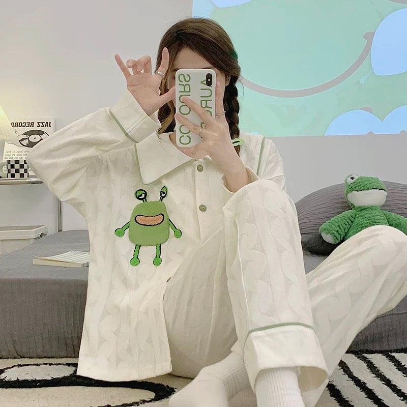 Pajamas for women Spring Autumn Winter Cotton Long Sleeve 2024 New Style Student Sweet and Cute Ladies Home Clothes Set