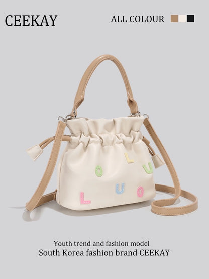 CEEKAY authentic summer high-end light luxury bucket bag niche design bag women's bag 2024 new messenger bag