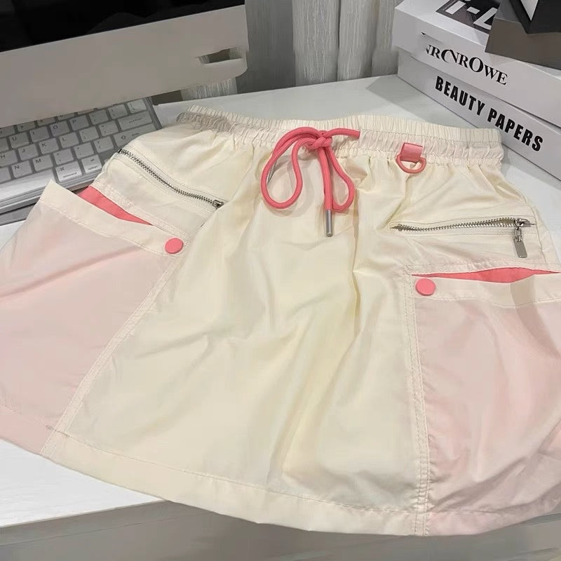 [Ready Stock] Buyer Store Designer Cargo Shorts Women's Summer Sweet Style Fashion Personality High Waisted Wide Leg Pants