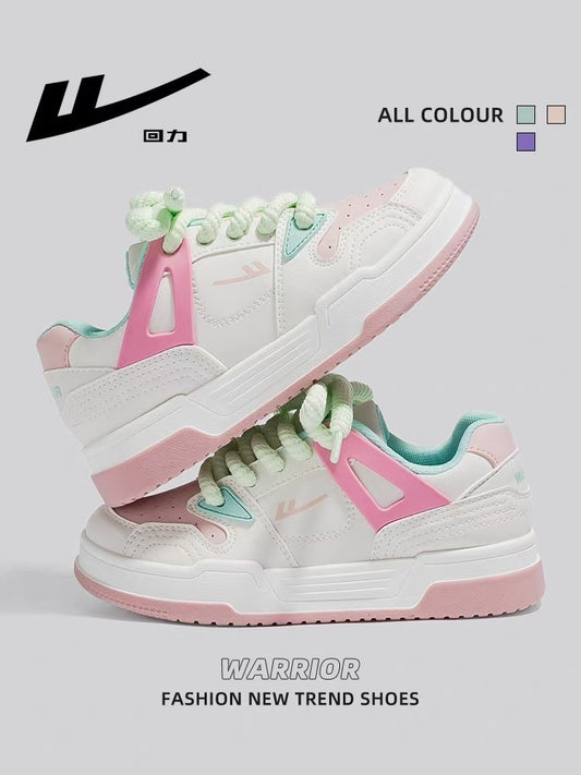 Pull back women's shoes white shoes 2023 spring new all-match thick-soled niche original national tide fashion bread shoes sneakers