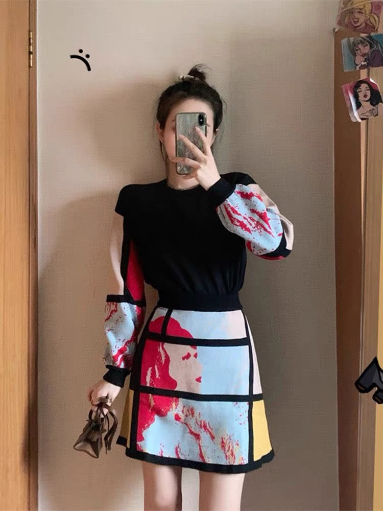 [Fan Welfare] Xiaoxiangfeng Suit Skirt Early Spring 2023 New Women's High-end Fashionable Small Dress Two-piece Set T3491