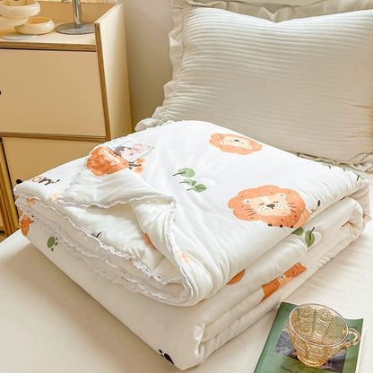Class A soybean fiber knitted cotton summer cool quilt machine washable summer children's thin quilt spring and autumn summer air conditioning quilt