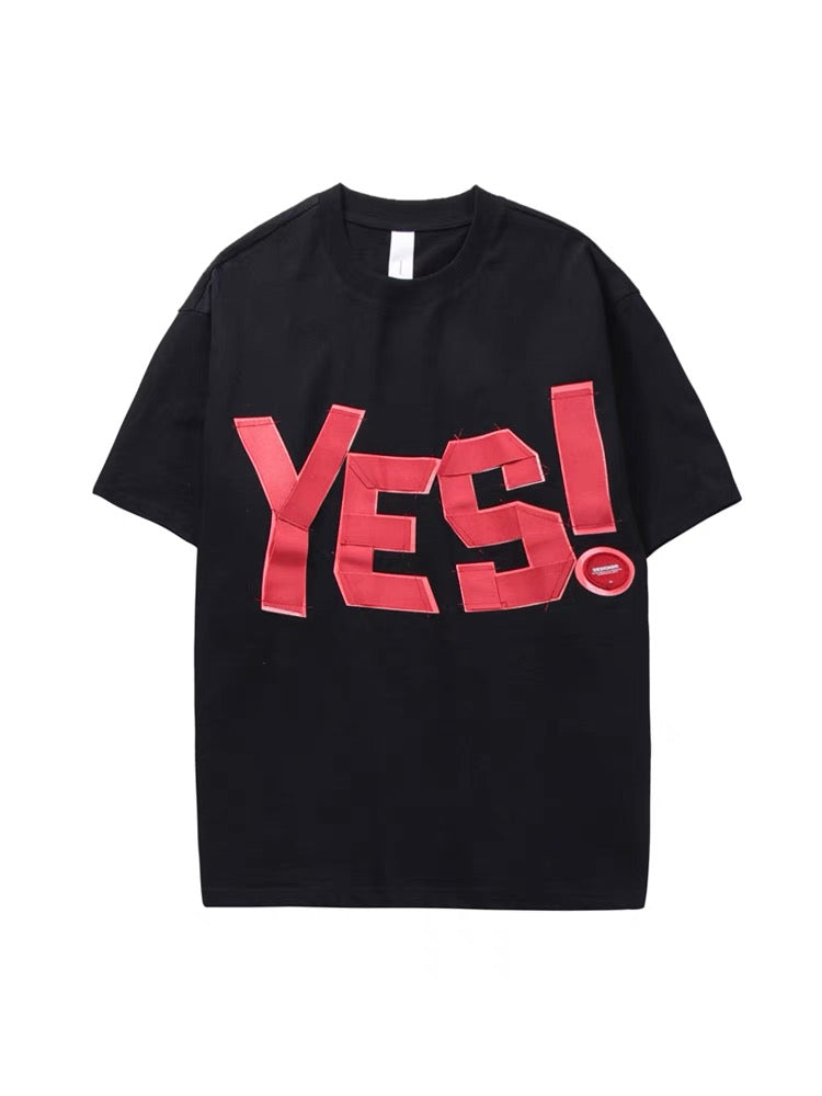 Xu Tailang fashion short-sleeved T-shirt men's ins trend summer fashion brand Hong Kong style design top loose three-quarter sleeve T-shirt