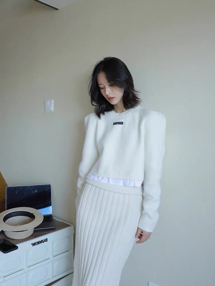 2023 new fashionable and age-reducing knitted fringed skirt high-end internet celebrity two-piece suit for women in autumn (S7770)