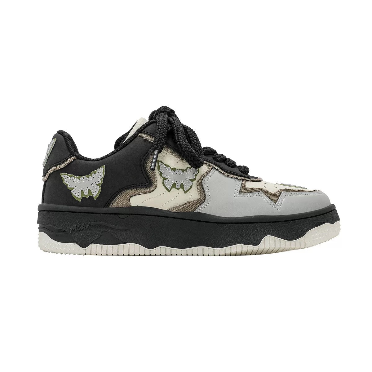 Senguoguo bat or butterfly sneakers 2023 autumn new couple casual sports niche shoes men's trendy shoes
