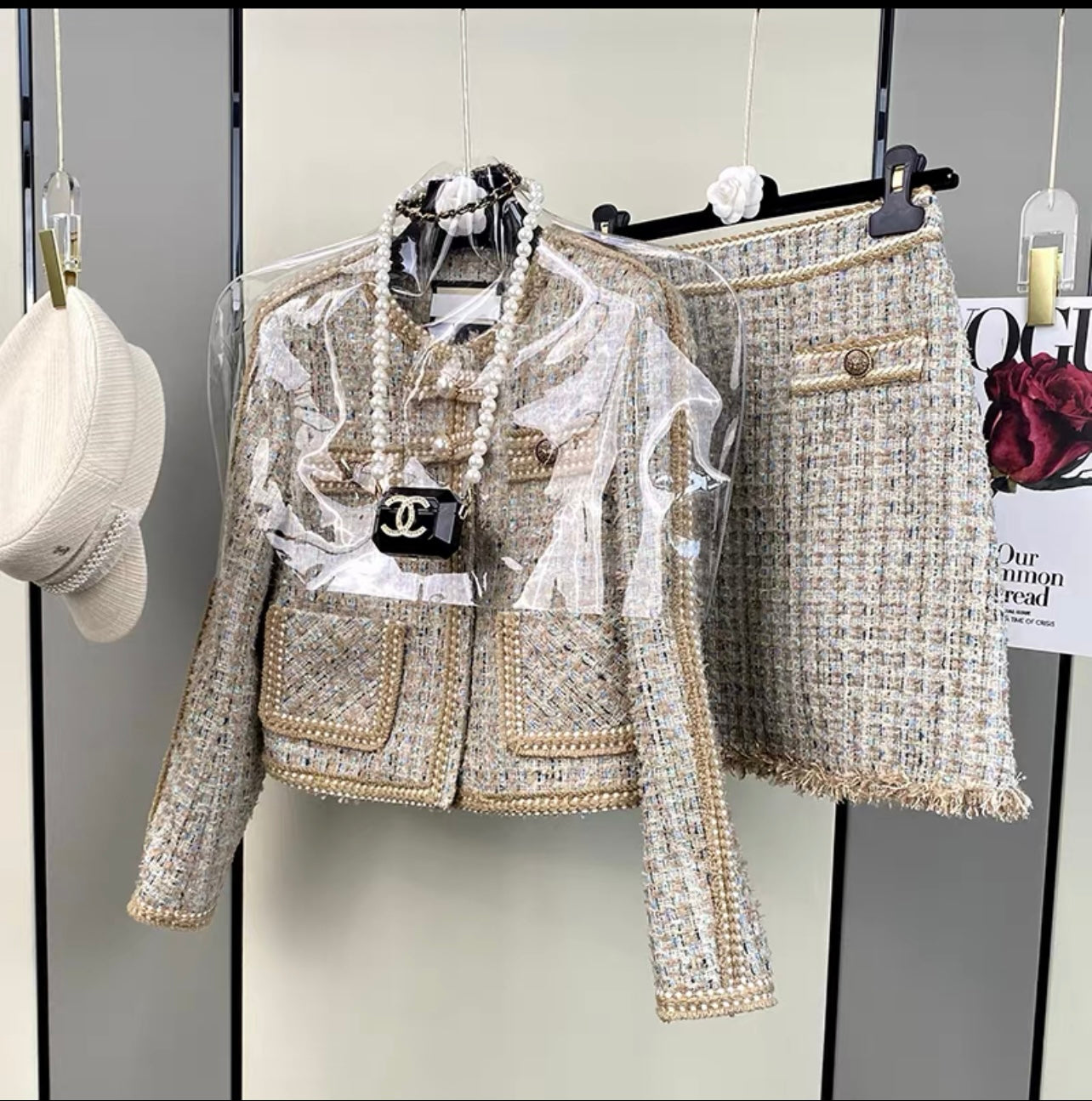 Xiaoxiangfeng Suit Women's 2023 New Spring and Autumn Suit Royal Sister Fashion Light Luxury Celebrity High-Quality Woolen Two-piece Set