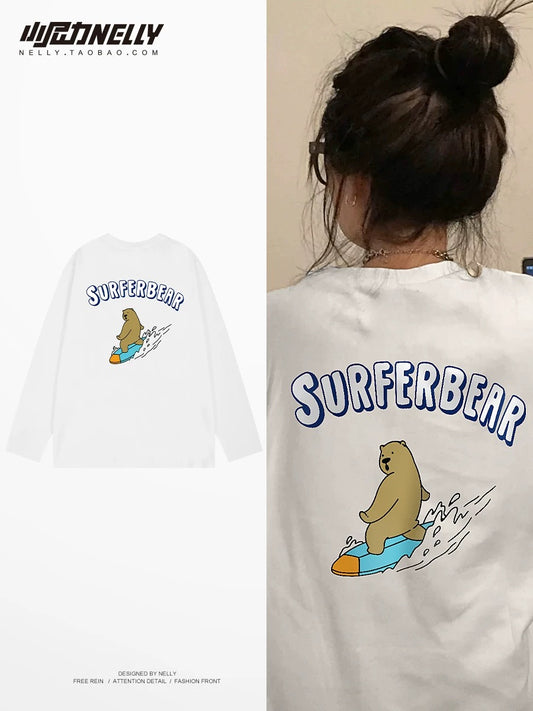 American cartoon cat print round neck short sleeve men and women summer 2025 couple pure cotton t-shirt half sleeve bottoming shirt trend
