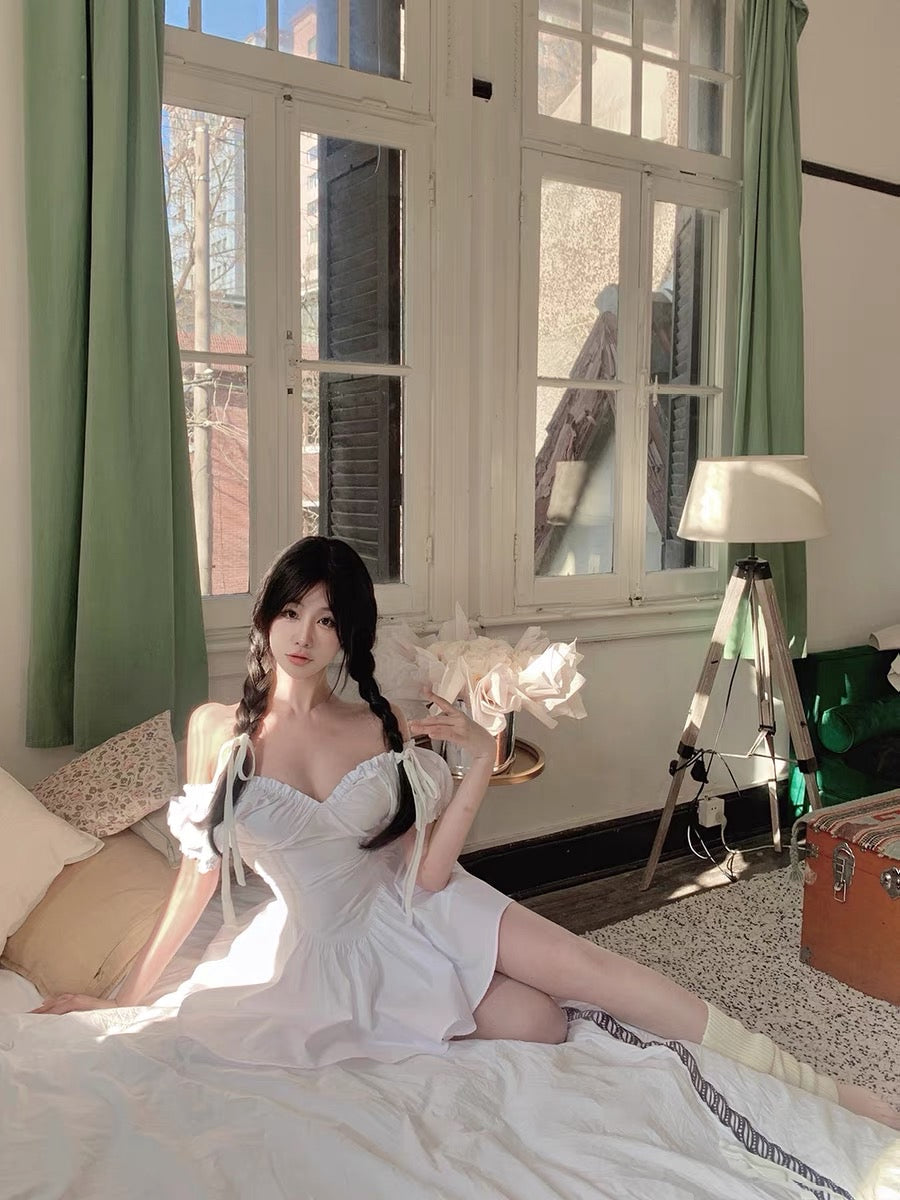 Hotdog hot dog is very spicy [Ballet Dream] Wear more V-neck sleeveless dresses for summer (D055)