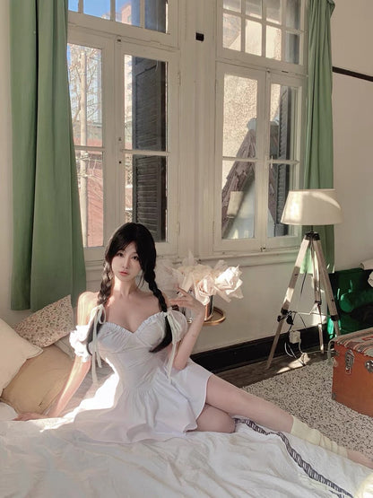 Hotdog hot dog is very spicy [Ballet Dream] Wear more V-neck sleeveless dresses for summer (D055)