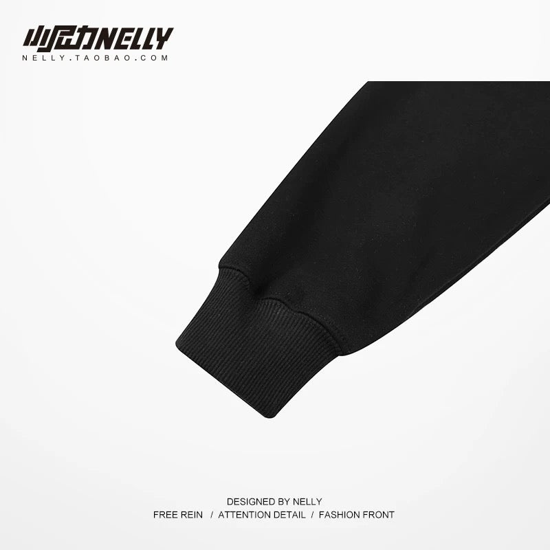 oversize sweatshirt men's heavyweight autumn ins fashion brand high street autumn clothes Zhongshan factory spring and autumn hooded long-sleeved t-shirt