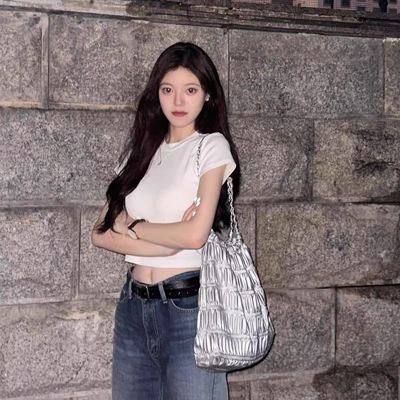 Tote bag women's large capacity 2023 new work commuting bag all-match casual Korean version of the small fragrance silver bag l