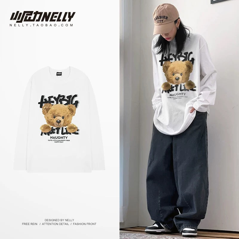 American cartoon cat print round neck short sleeve men and women summer 2025 couple pure cotton t-shirt half sleeve bottoming shirt trend