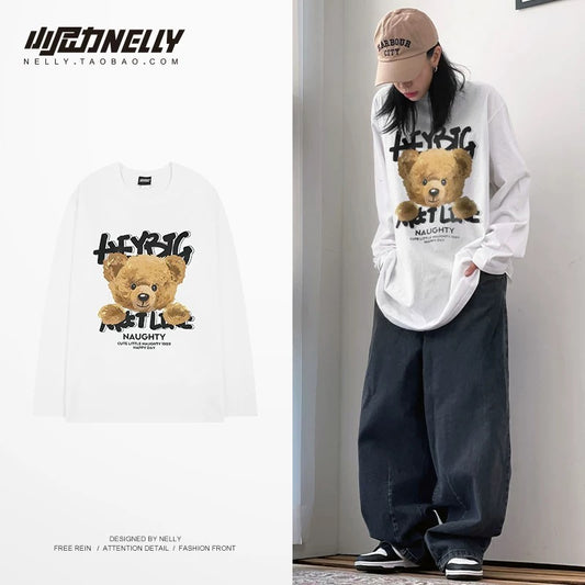 American cartoon cat print round neck short sleeve men and women summer 2025 couple pure cotton t-shirt half sleeve bottoming shirt trend